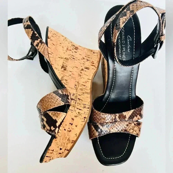 Donald J. Pliner Couture Croc Platform Sandals - Picture 1 of 5